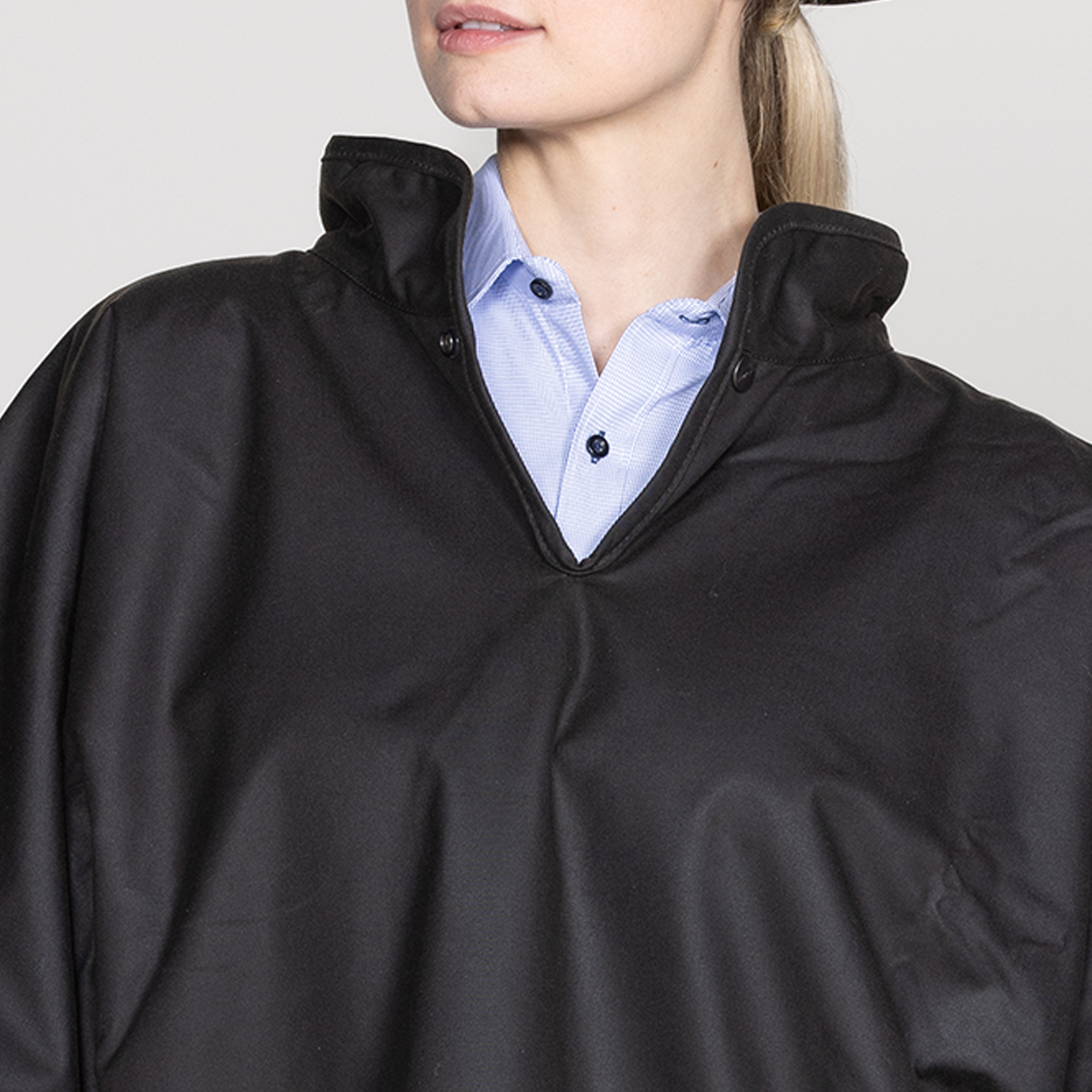 Oilskin Brown Wool Lined Poncho