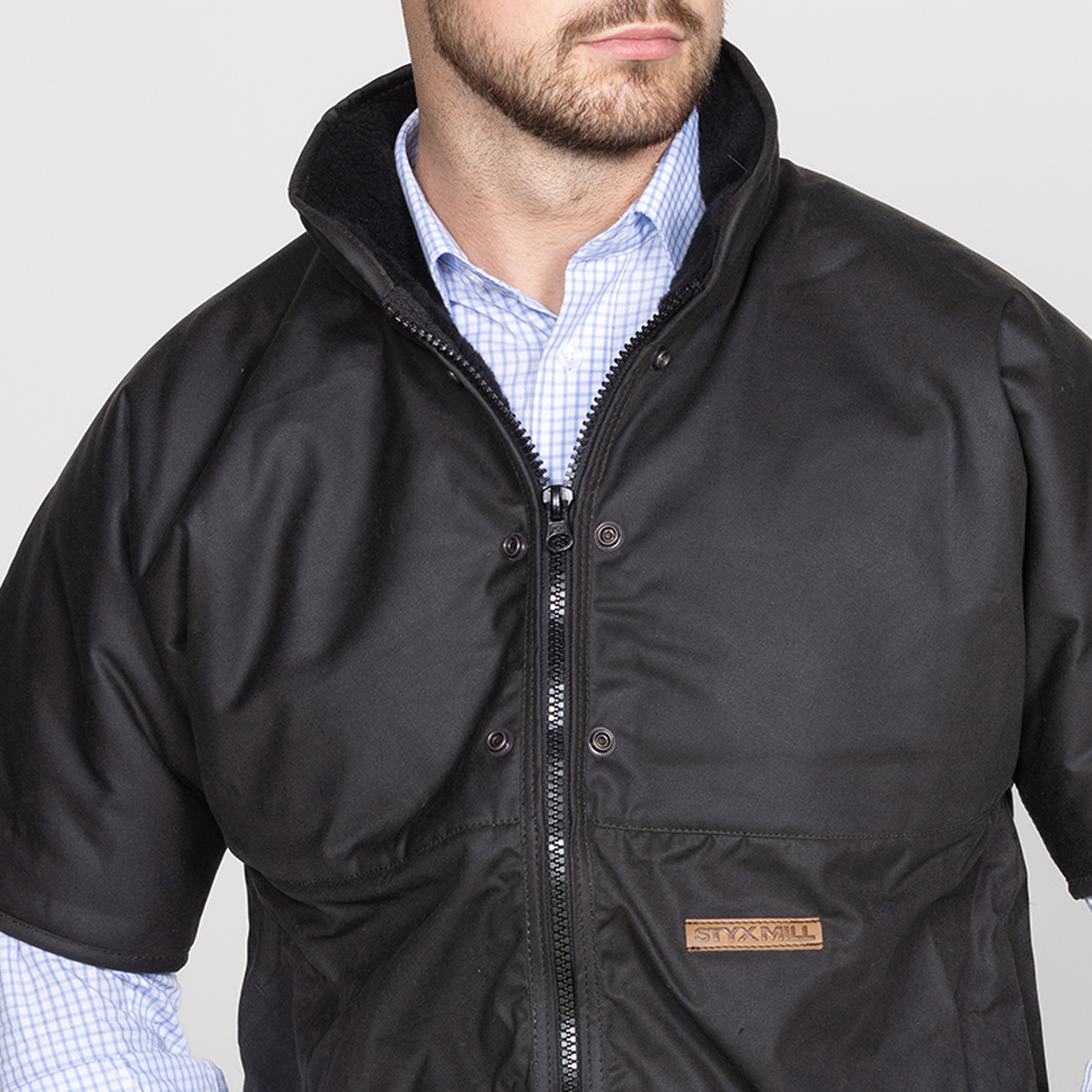 Oilskin Short Sleeve Zip Cape