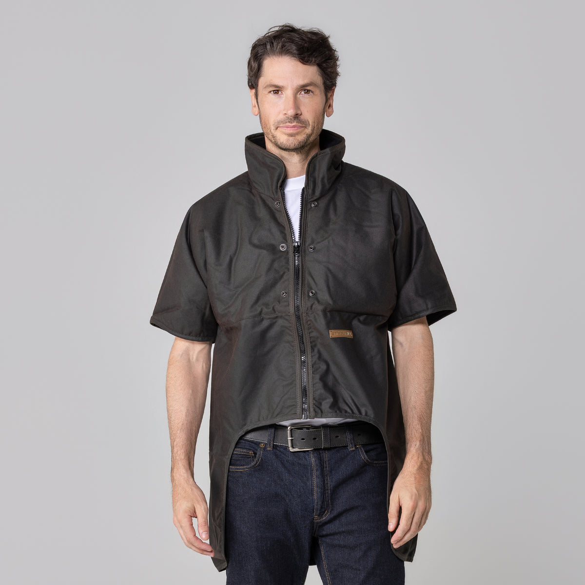 Oilskin Short Sleeve Zip Cape
