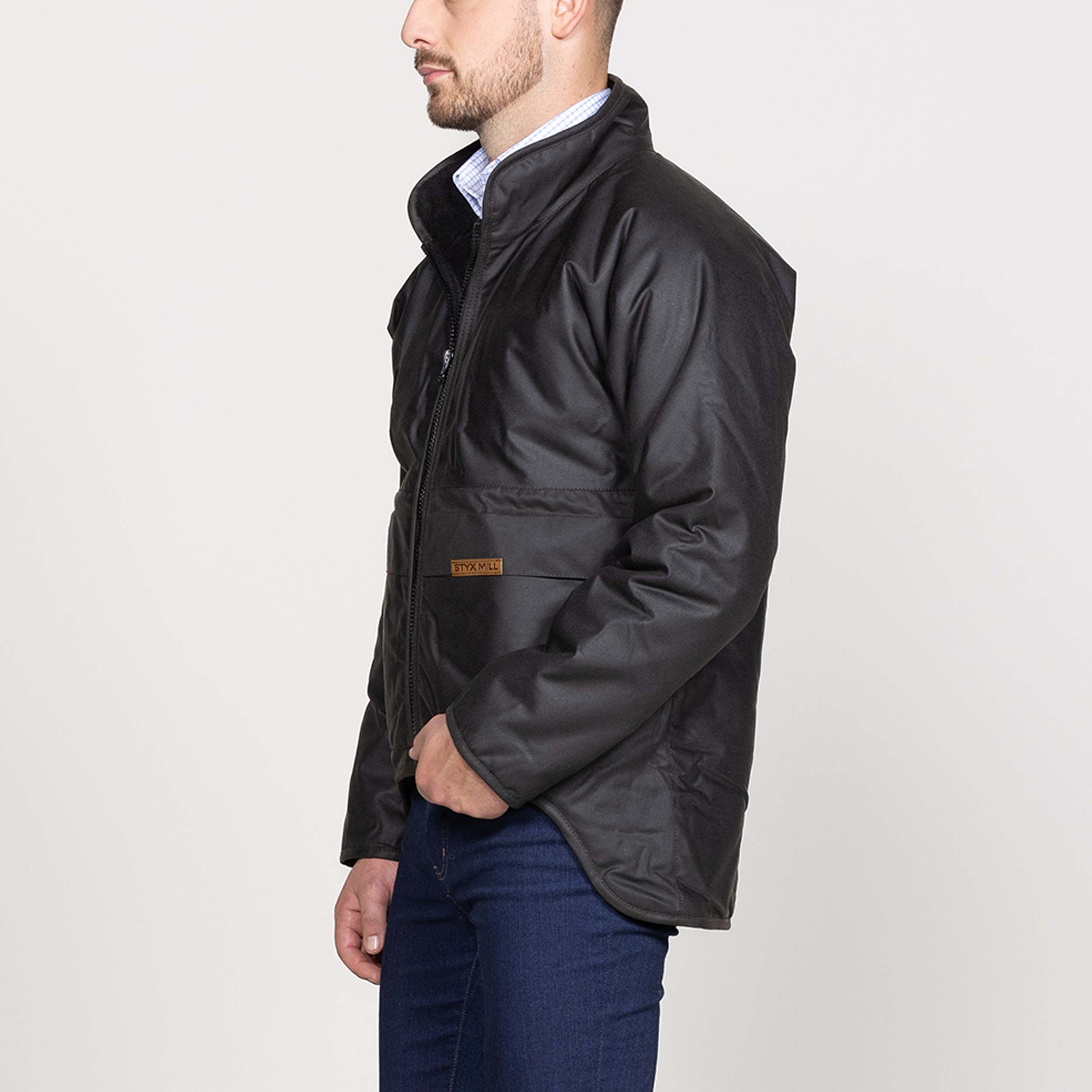 Oilskin Brown Long Sleeve Classic Jacket