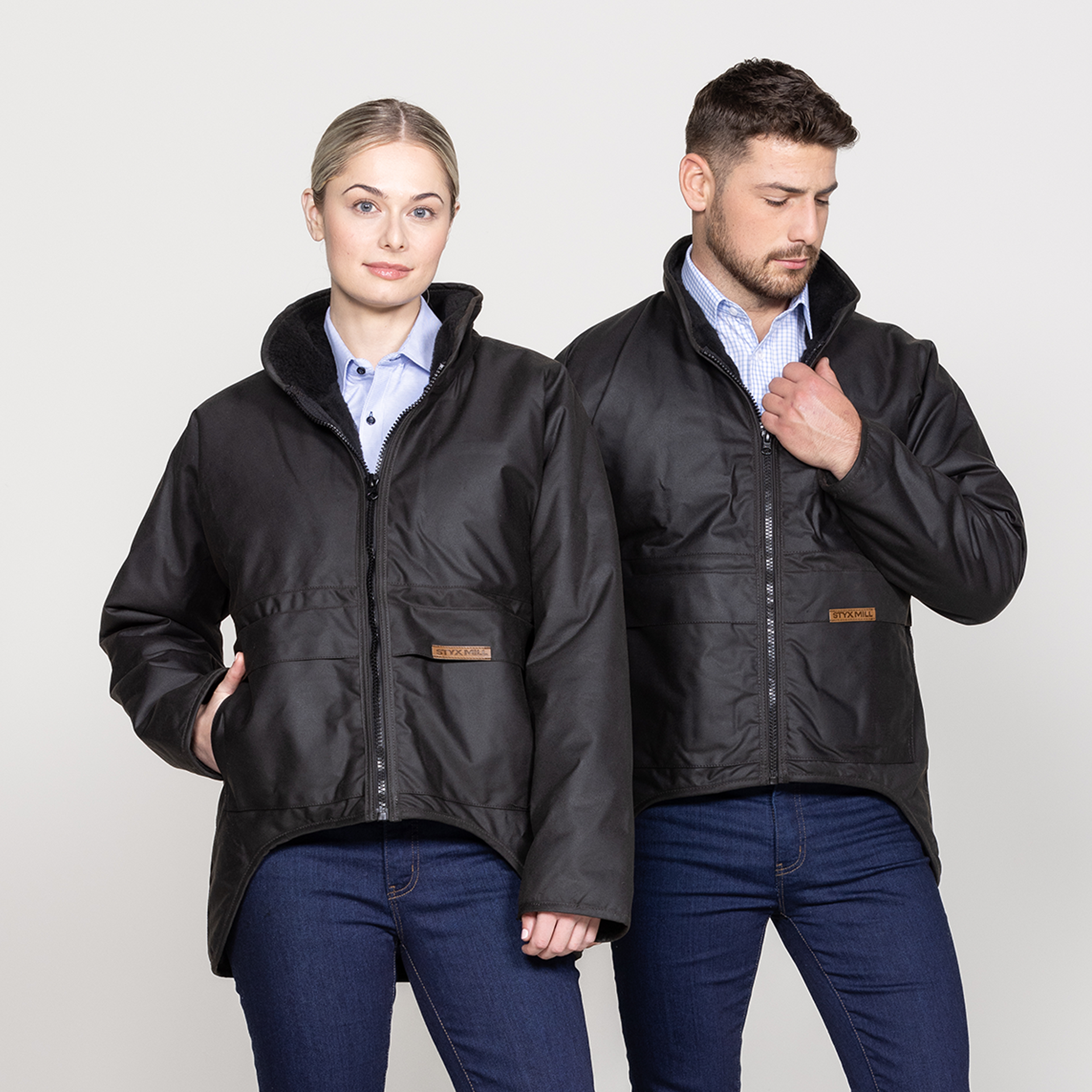 Oilskin Brown Long Sleeve Classic Jacket