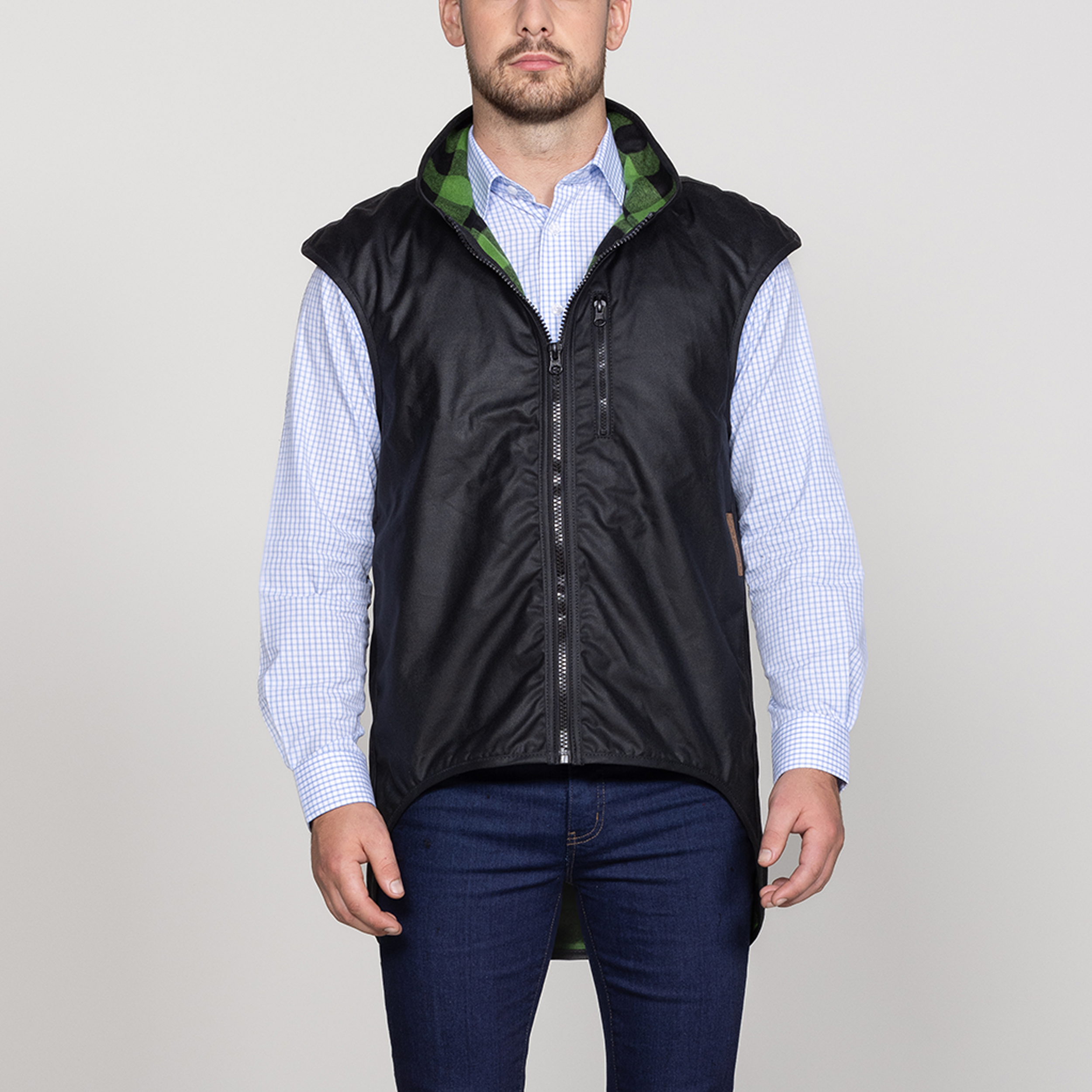 Oilskin Wool Lined Province Vest