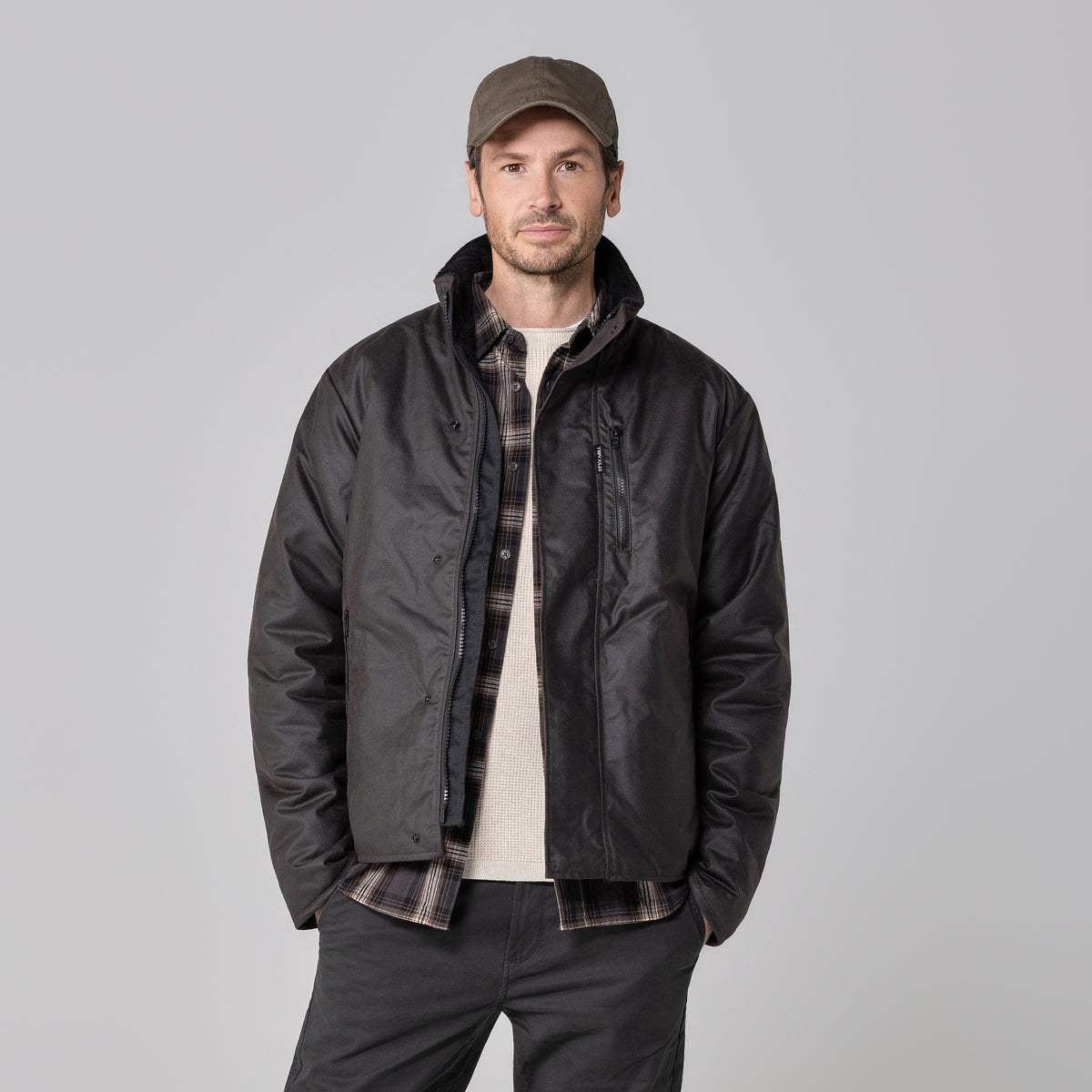 Oilskin Brown Long Sleeve Field Jacket