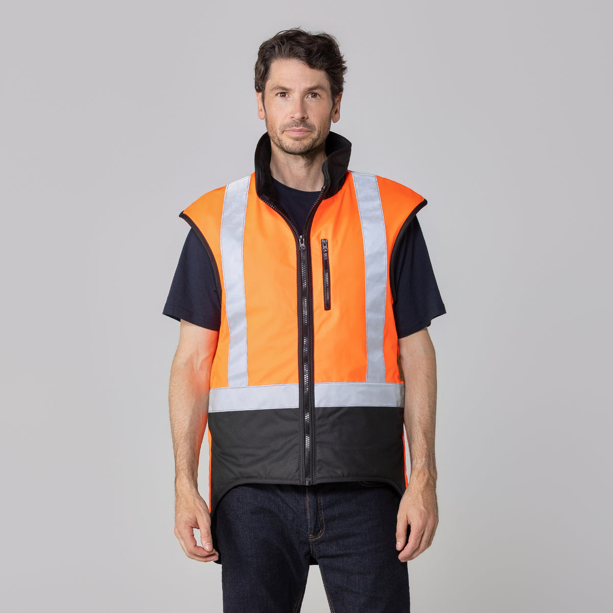 Oilskin AU Rail Hi Vis Lined Vest