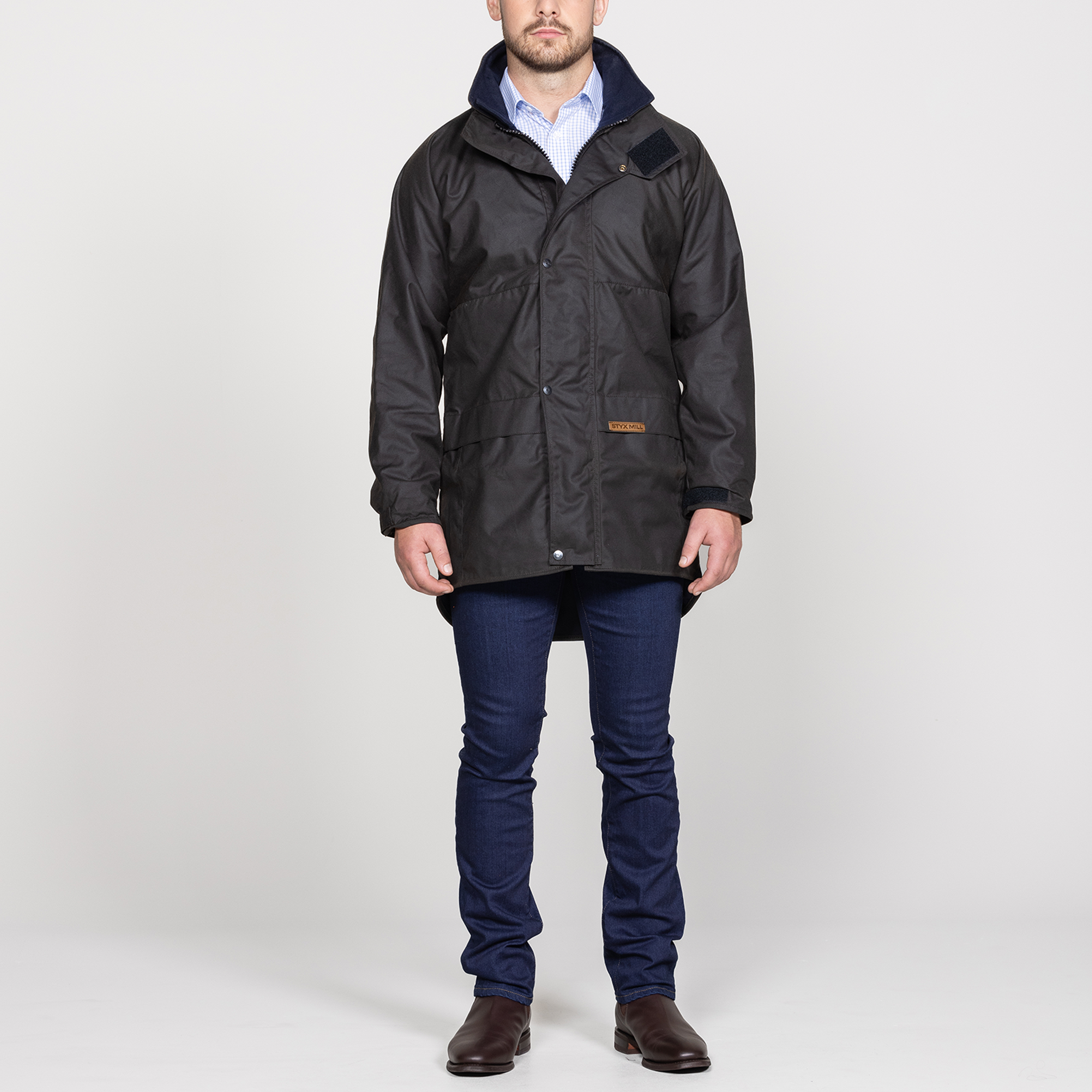 Oilskin Brown Wool Lined Pursuits Coat