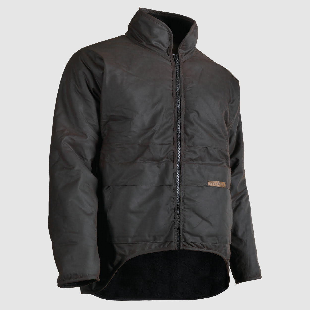 Oilskin Brown Long Sleeve Classic Jacket