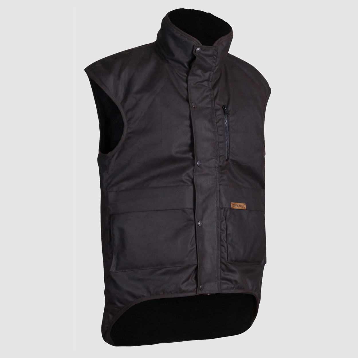Oilskin Brown Multi Pocket Outdoors Vest