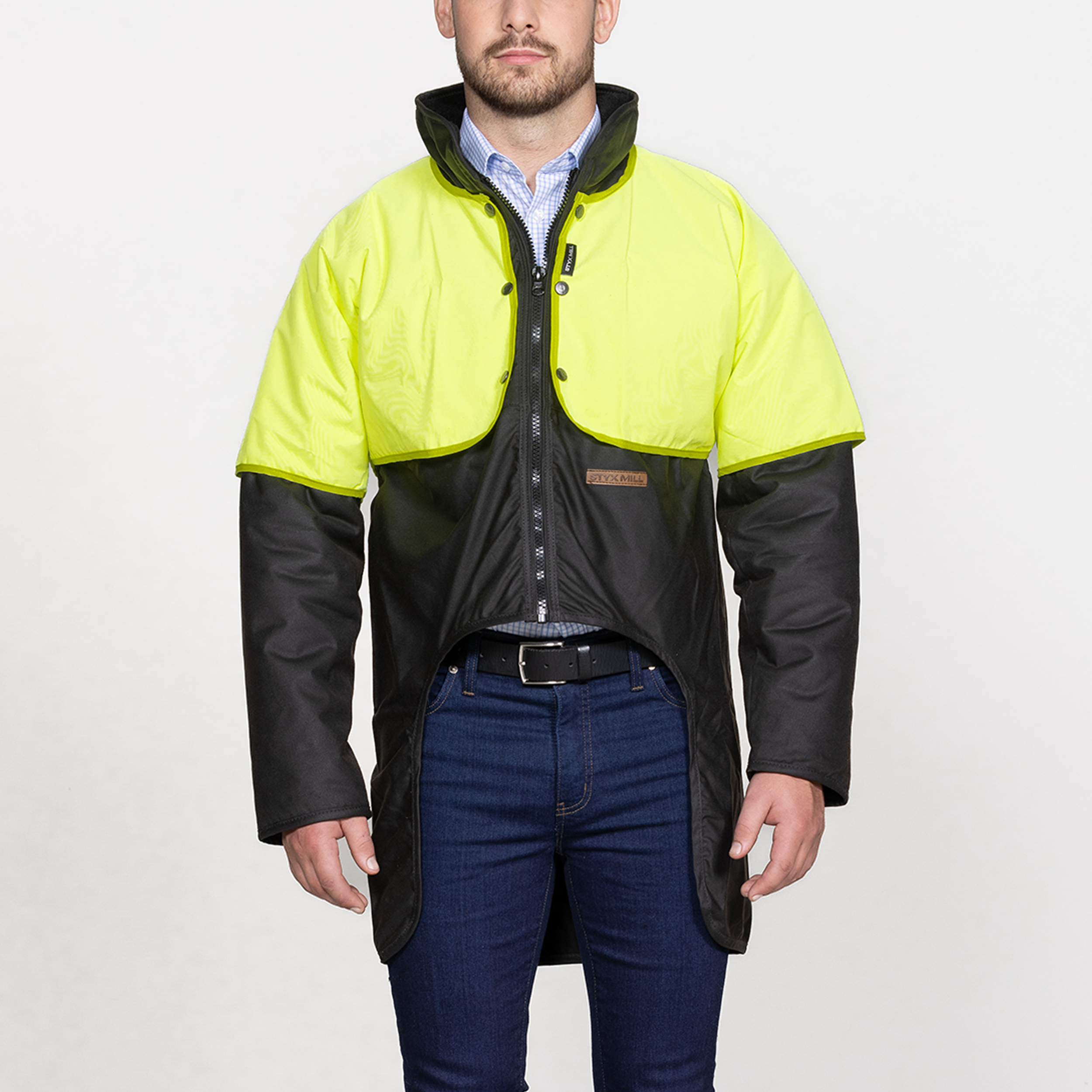 Oilskin Long Sleeve Zip Cape