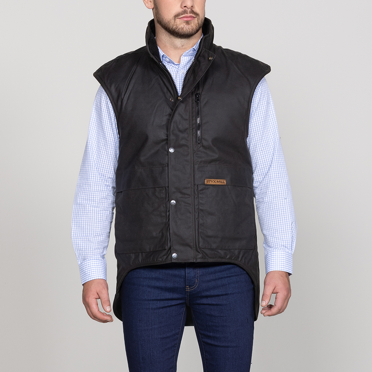 Oilskin Brown Multi Pocket Outdoors Vest