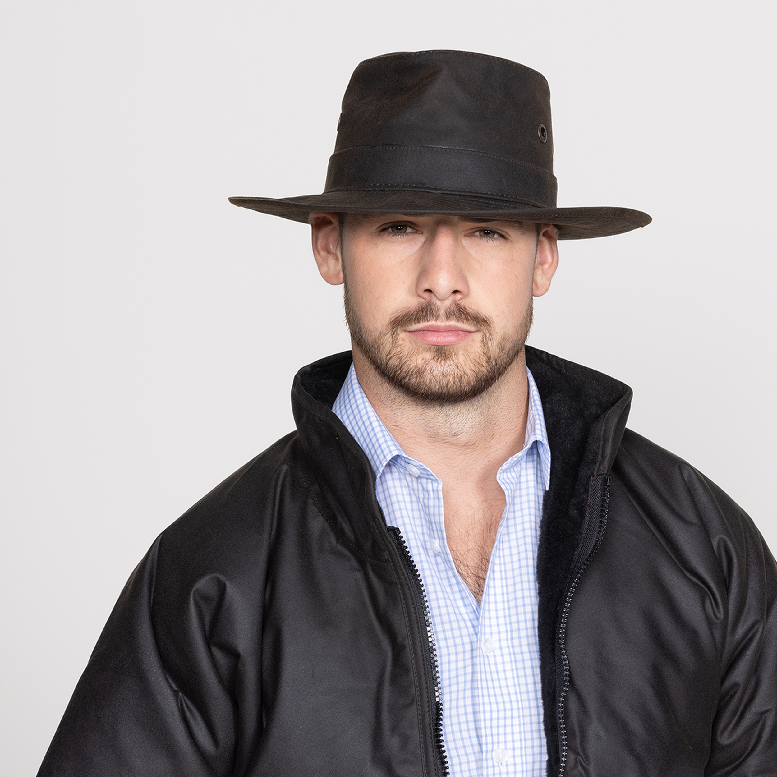 Oilskin Wide Brimmed Hat