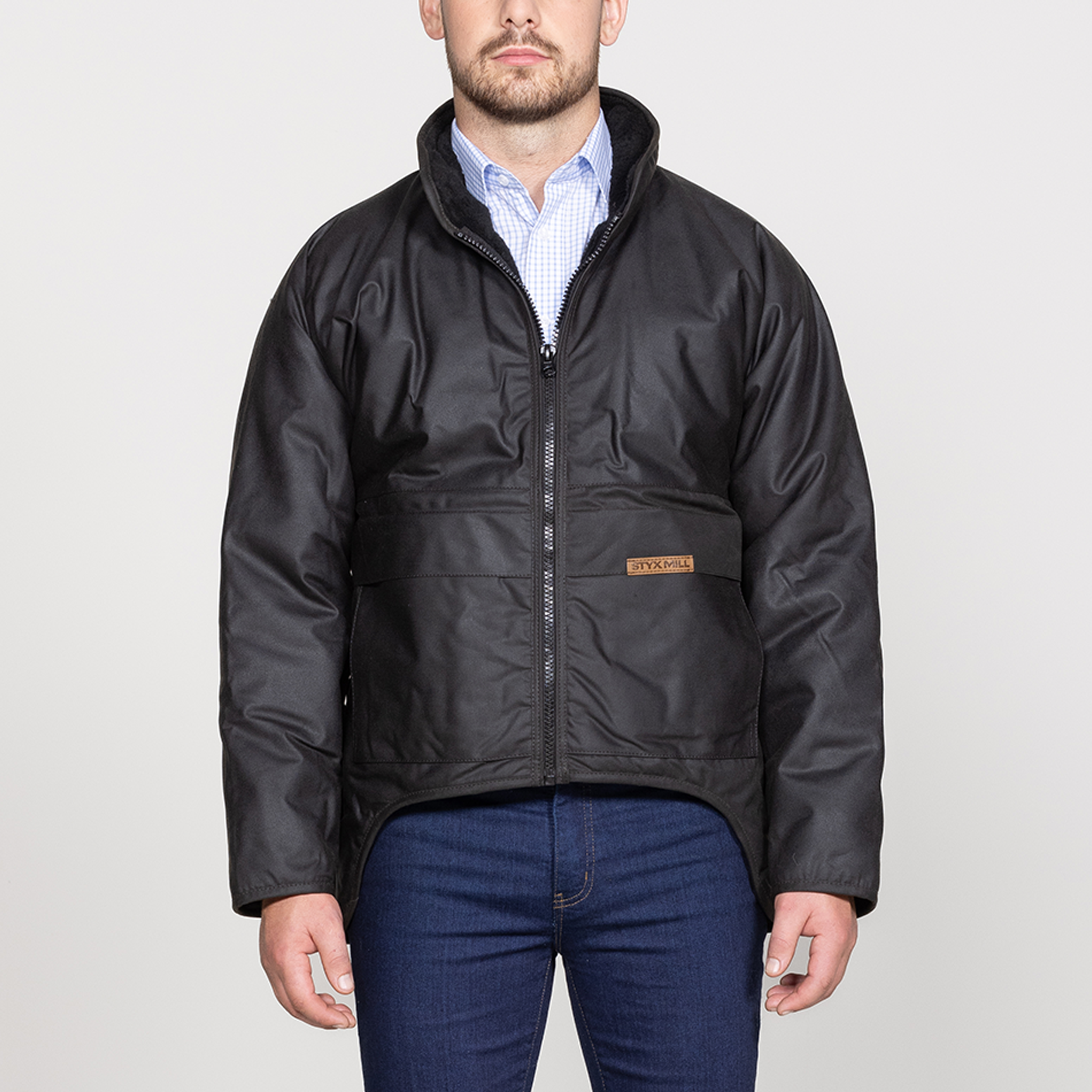 Oilskin Brown Long Sleeve Classic Jacket