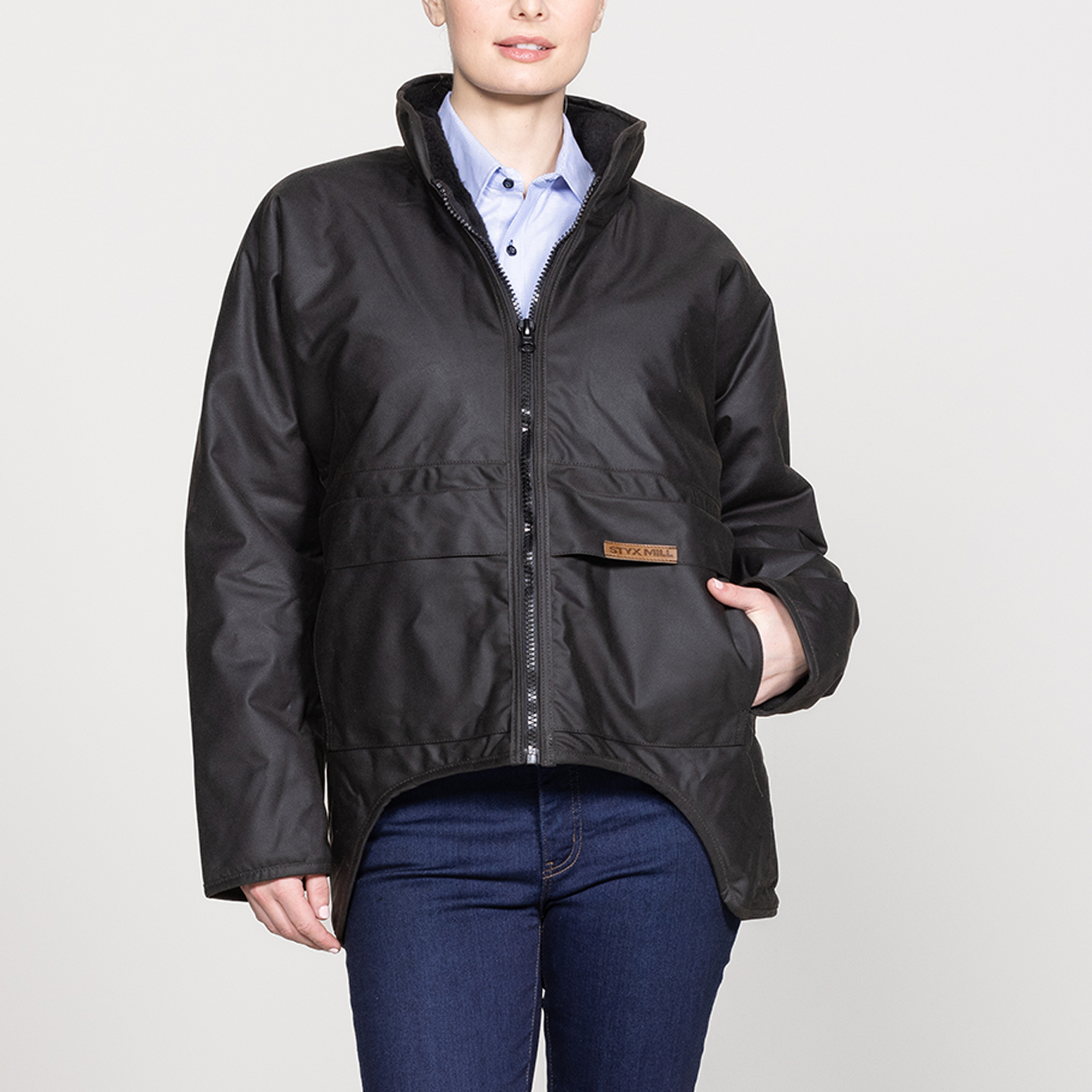 Oilskin Brown Long Sleeve Classic Jacket