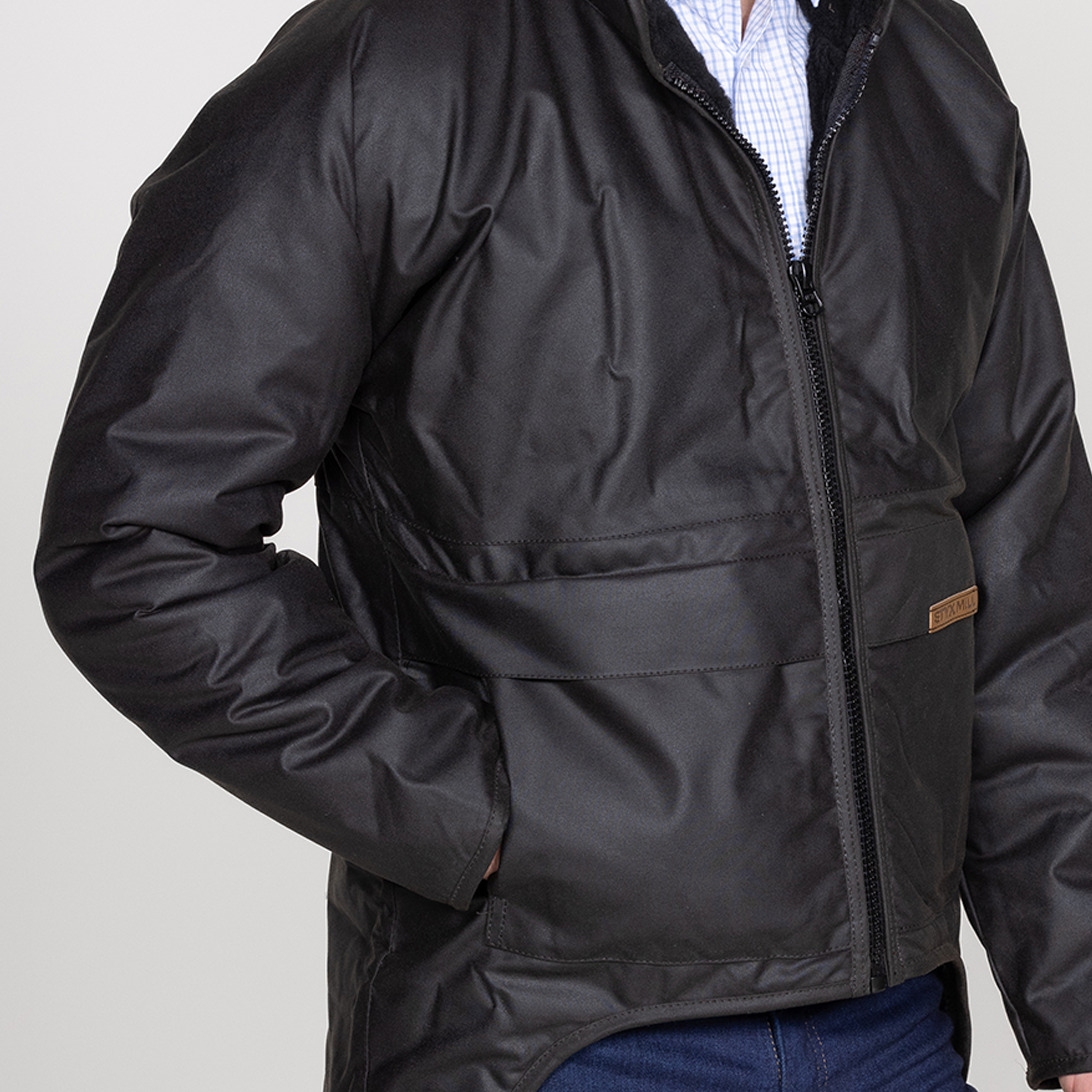 Oilskin Brown Long Sleeve Classic Jacket