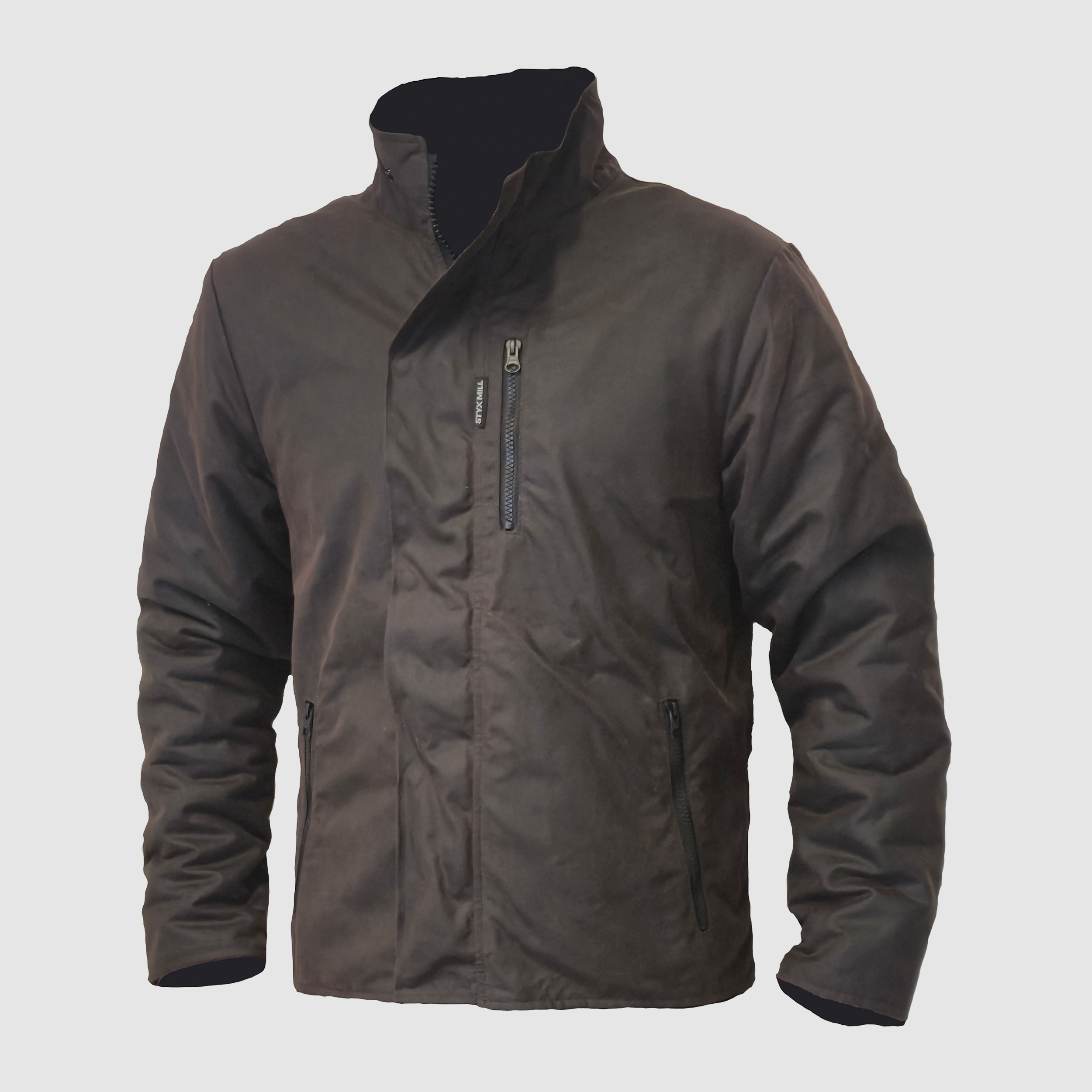 Oilskin Brown Long Sleeve Field Jacket