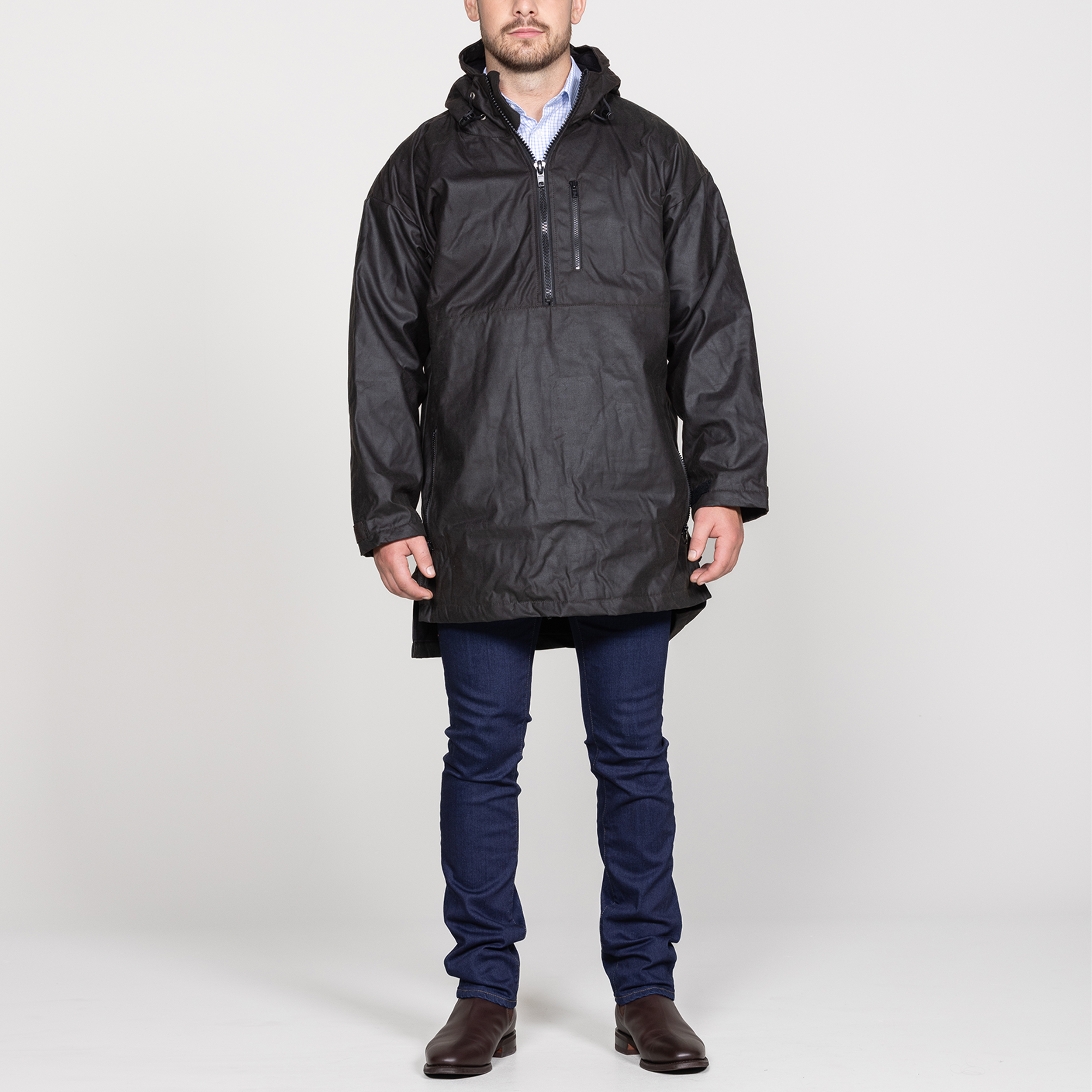 Oilskin Brown Lined Scope Pullover