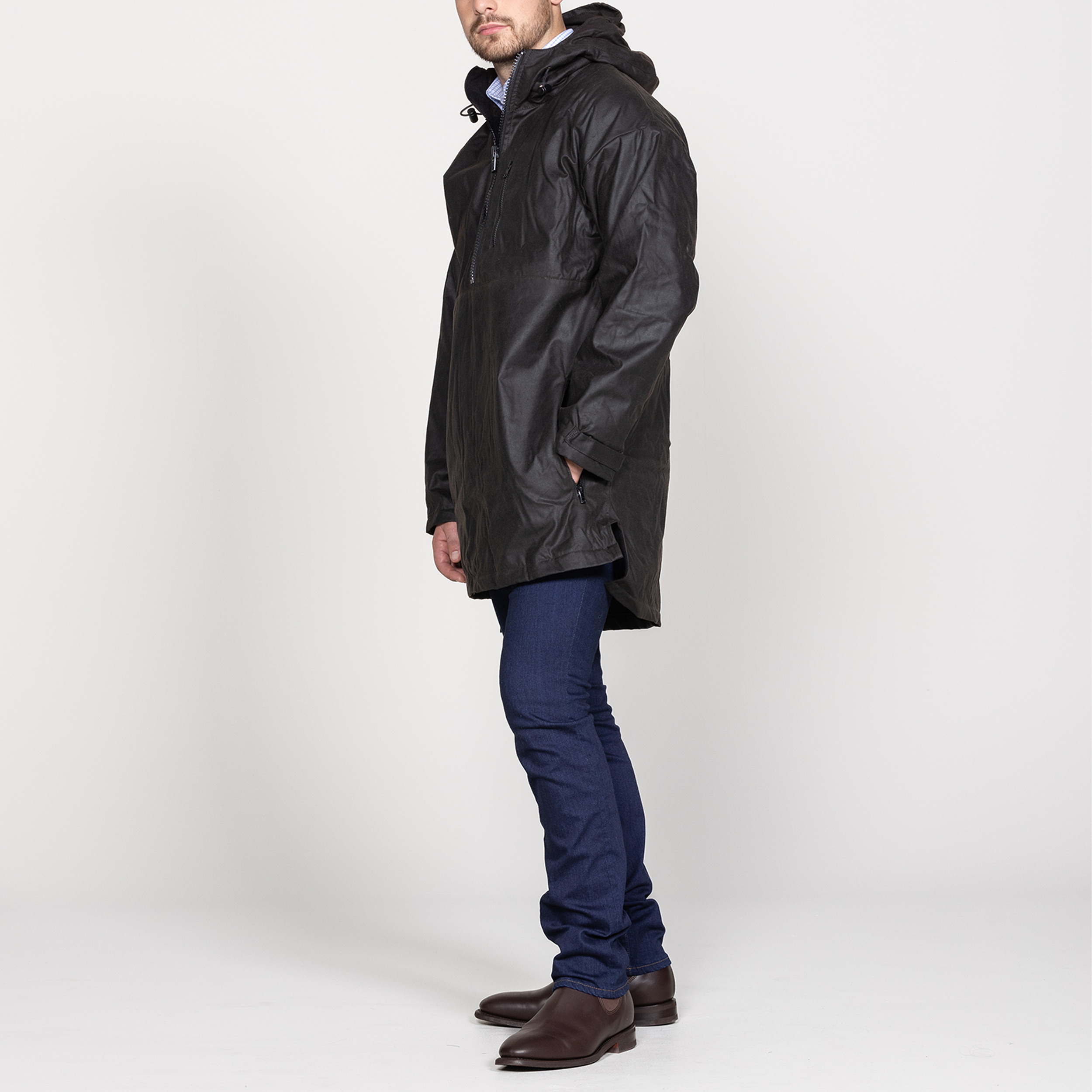 Oilskin Brown Lined Scope Pullover
