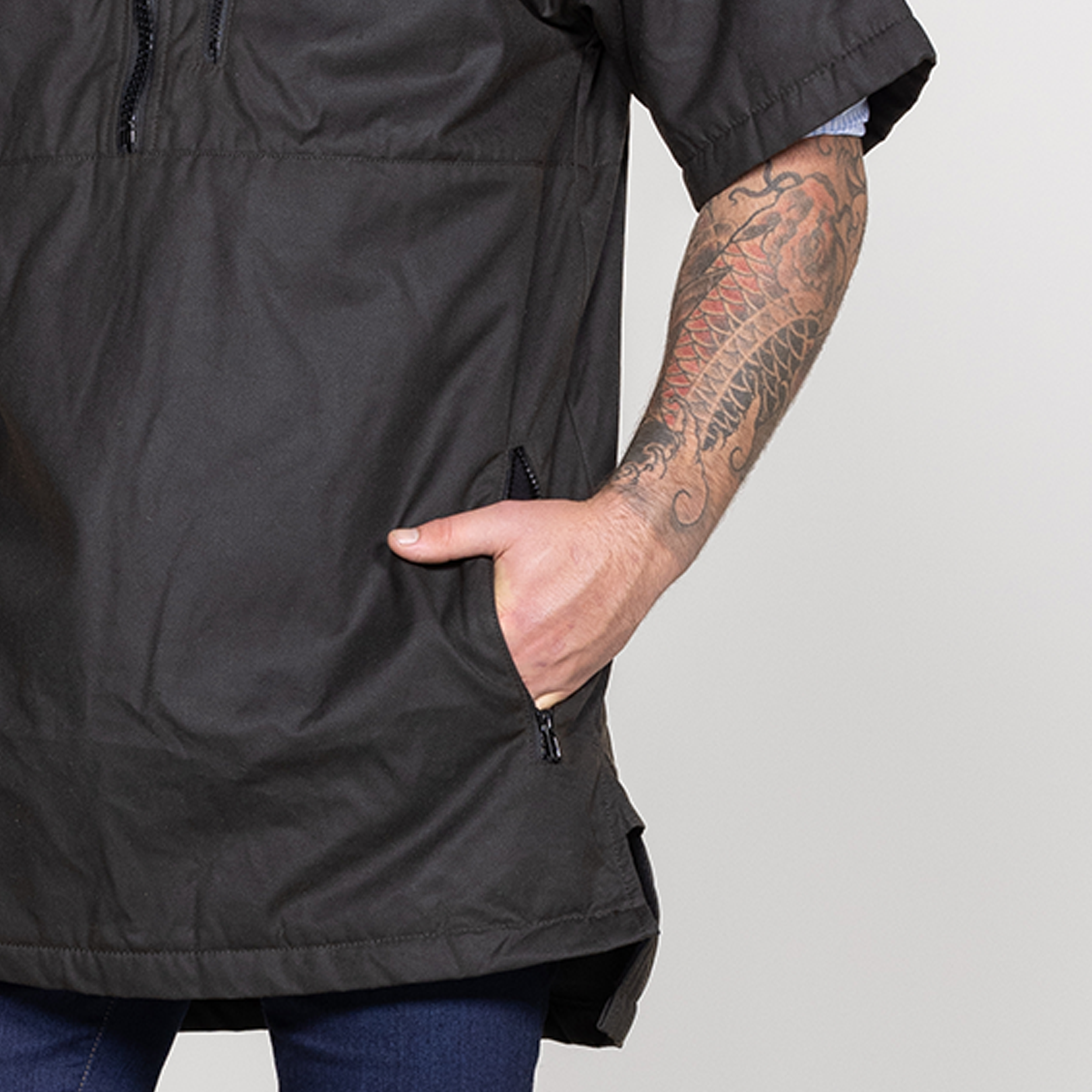 Oilskin Brown Lined Short Sleeve Scope Pullover