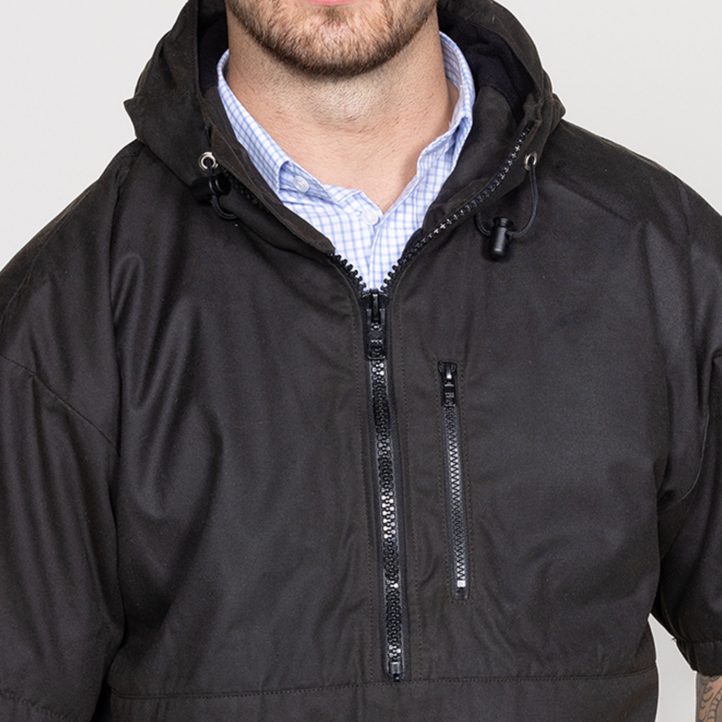 Oilskin Brown Lined Short Sleeve Scope Pullover