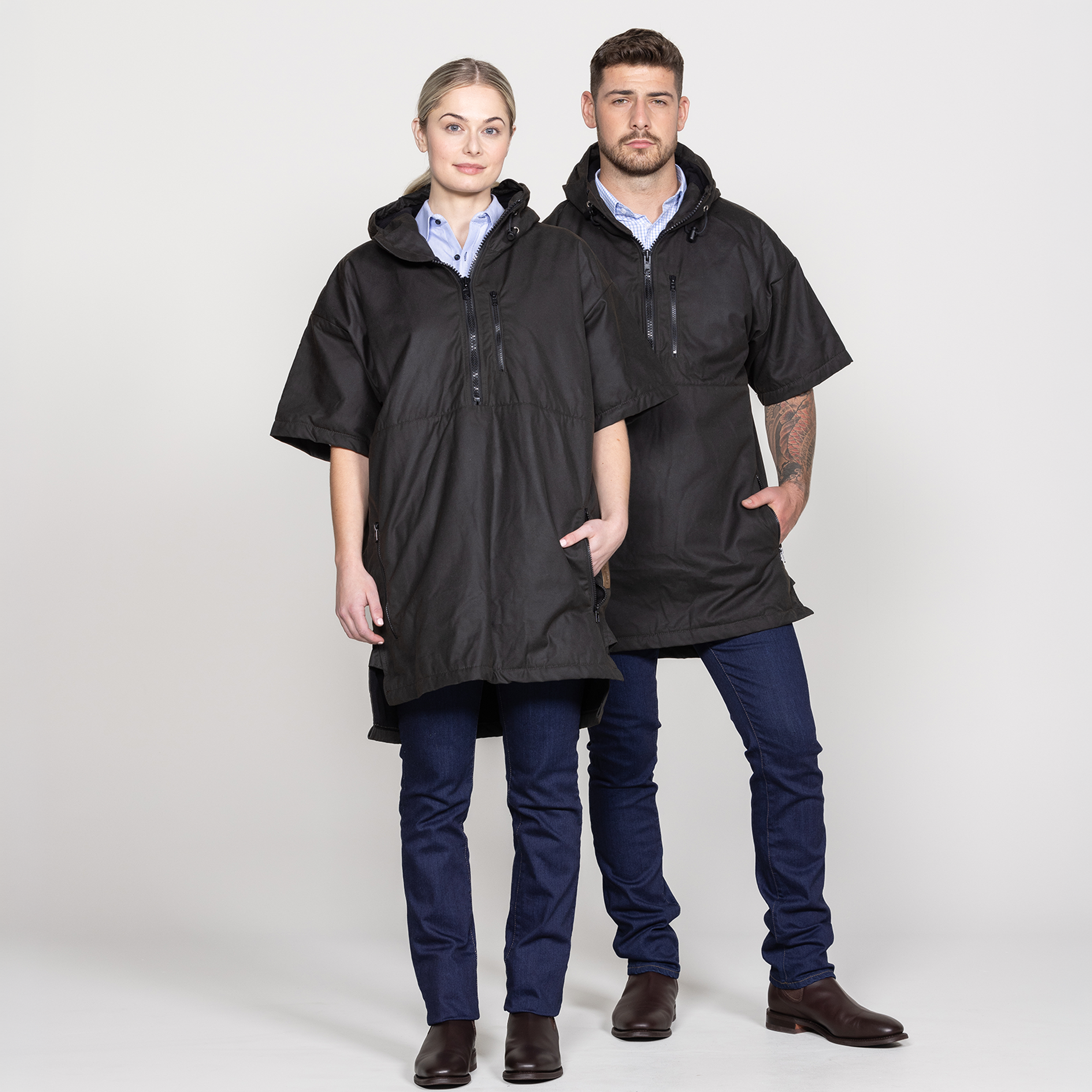 Oilskin Brown Lined Short Sleeve Scope Pullover
