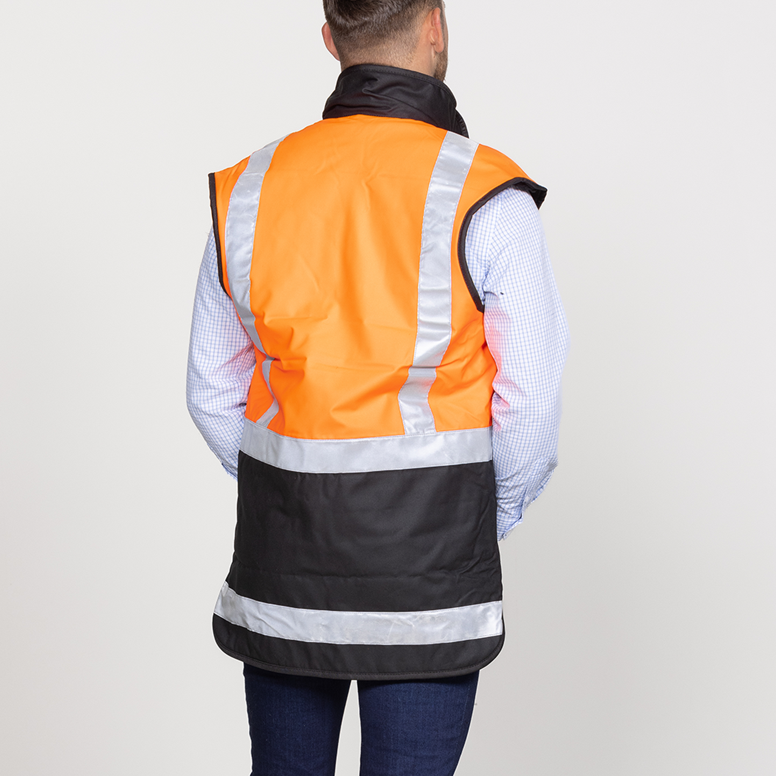 Oilskin Hi Vis Fur Lined Vest