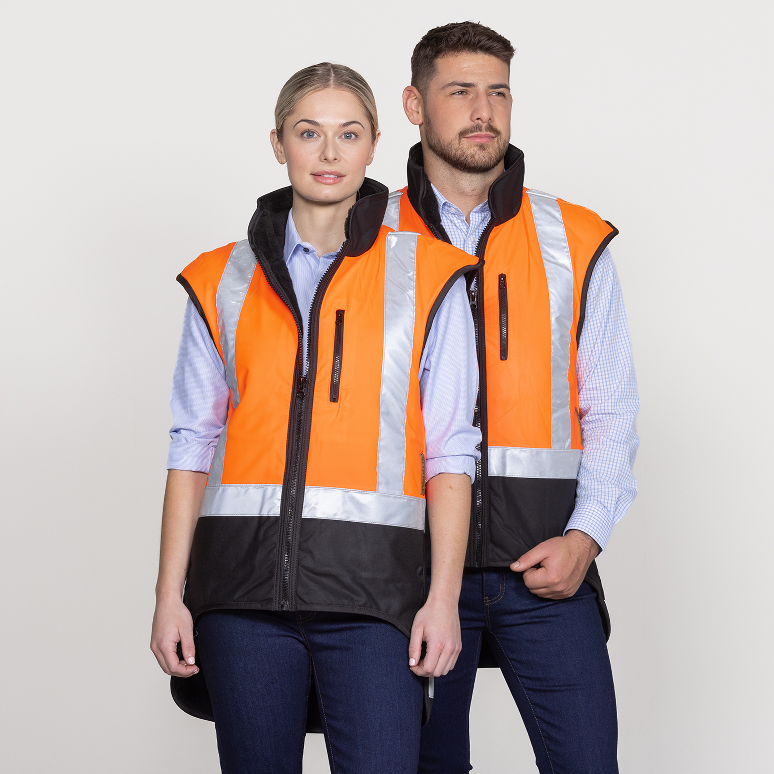 Oilskin Hi Vis Fur Lined Vest