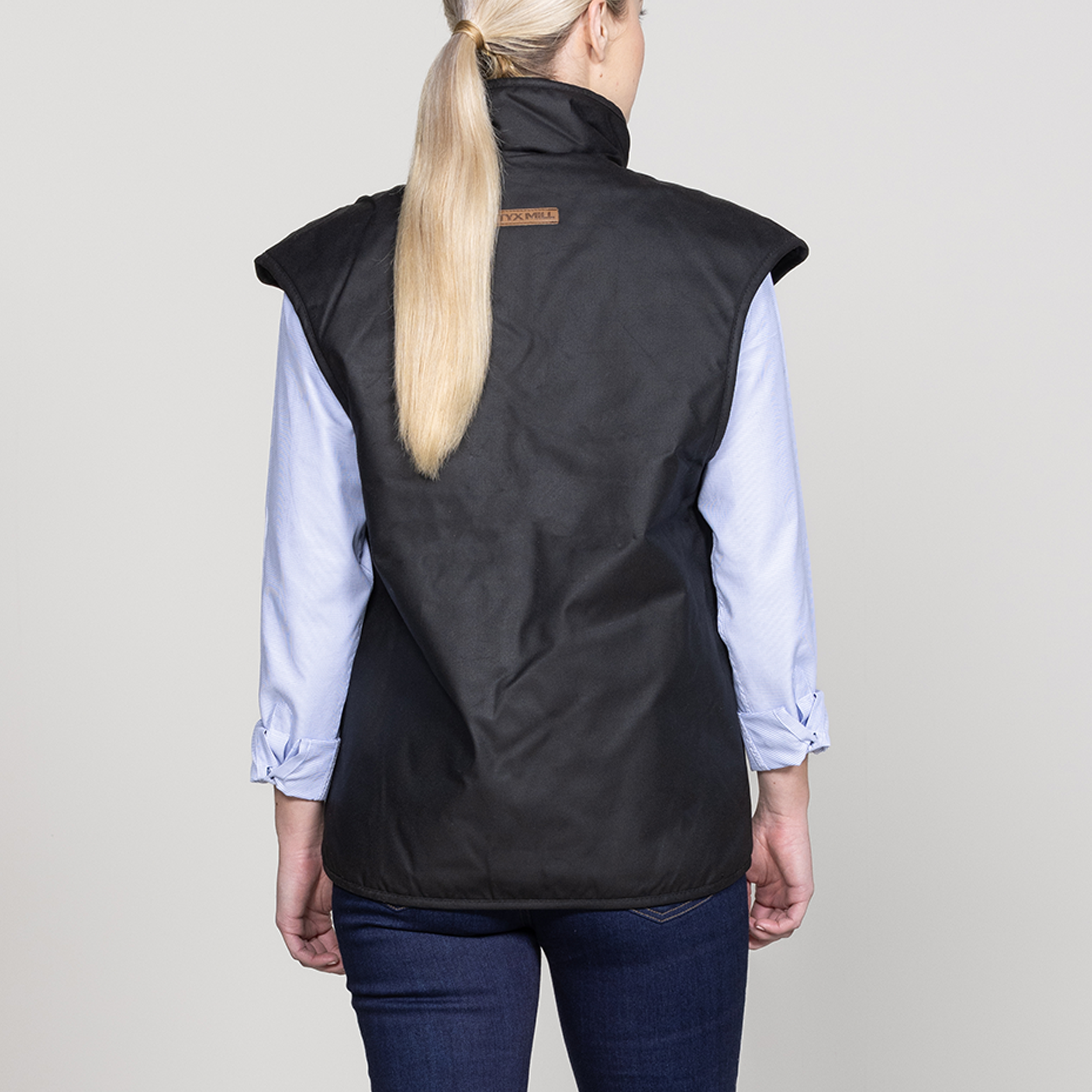 Oilskin Black Fur Lined Replica Vest (no tail)