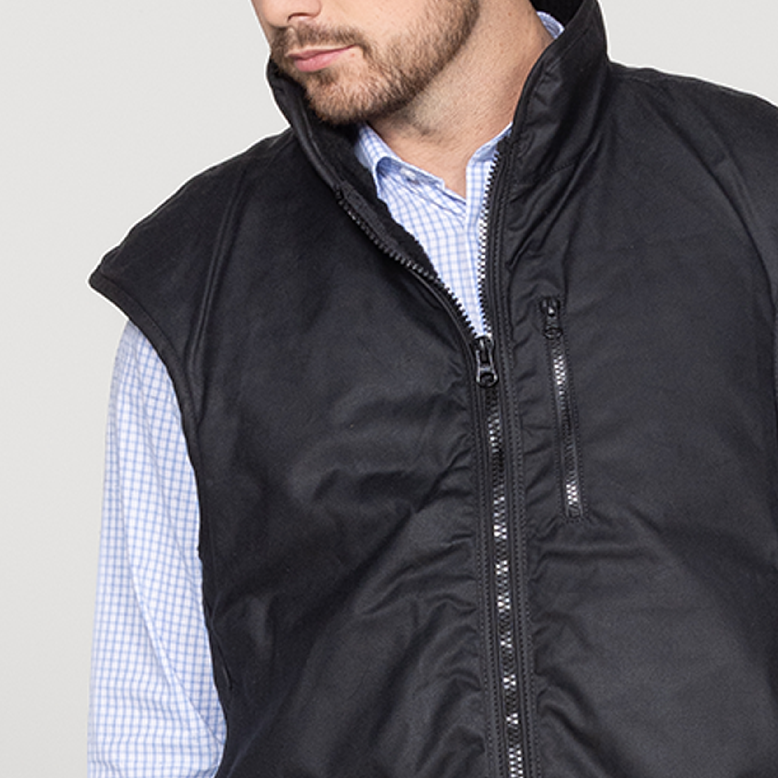 Oilskin Black Fur Lined Replica Vest (no tail)