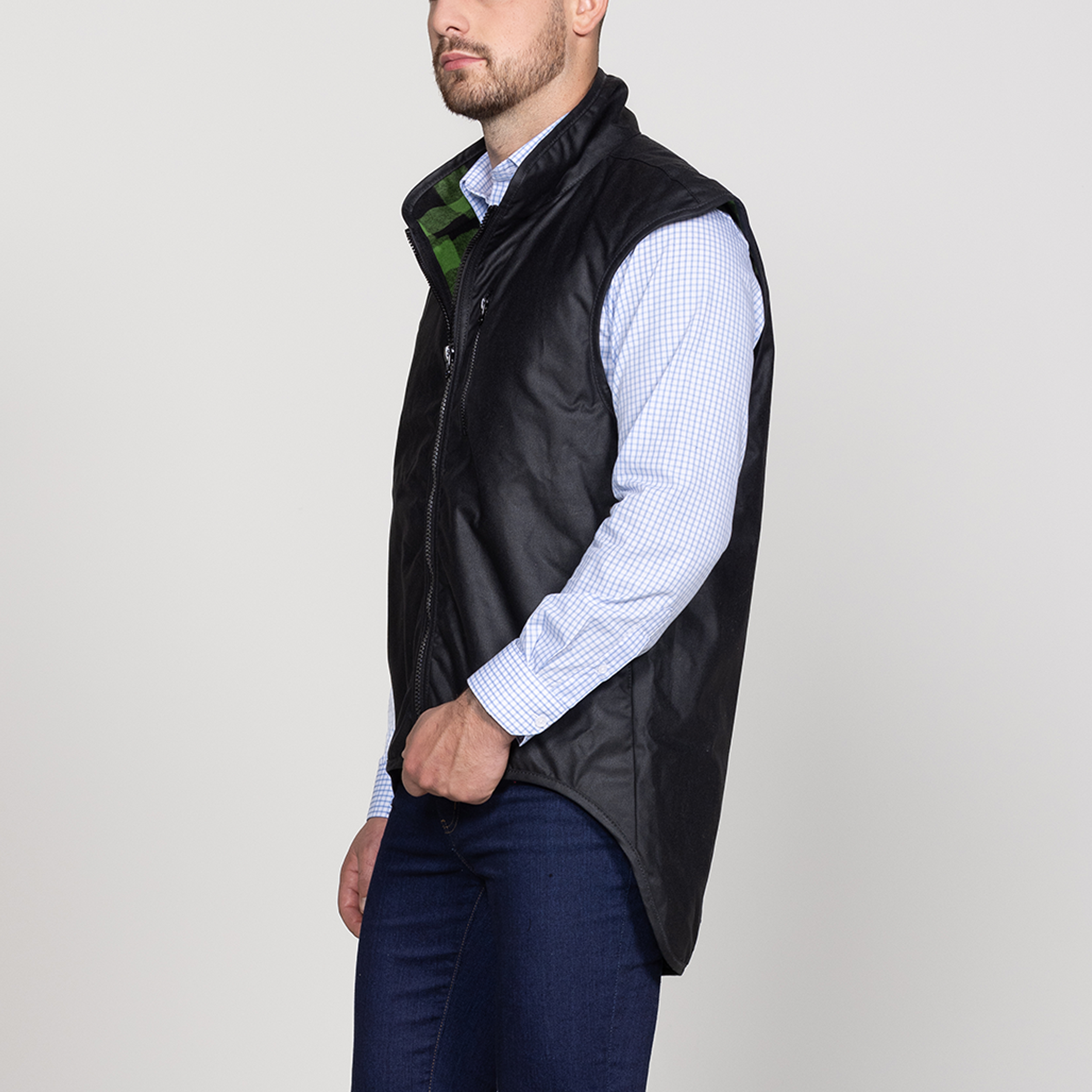 Oilskin Wool Lined Province Vest