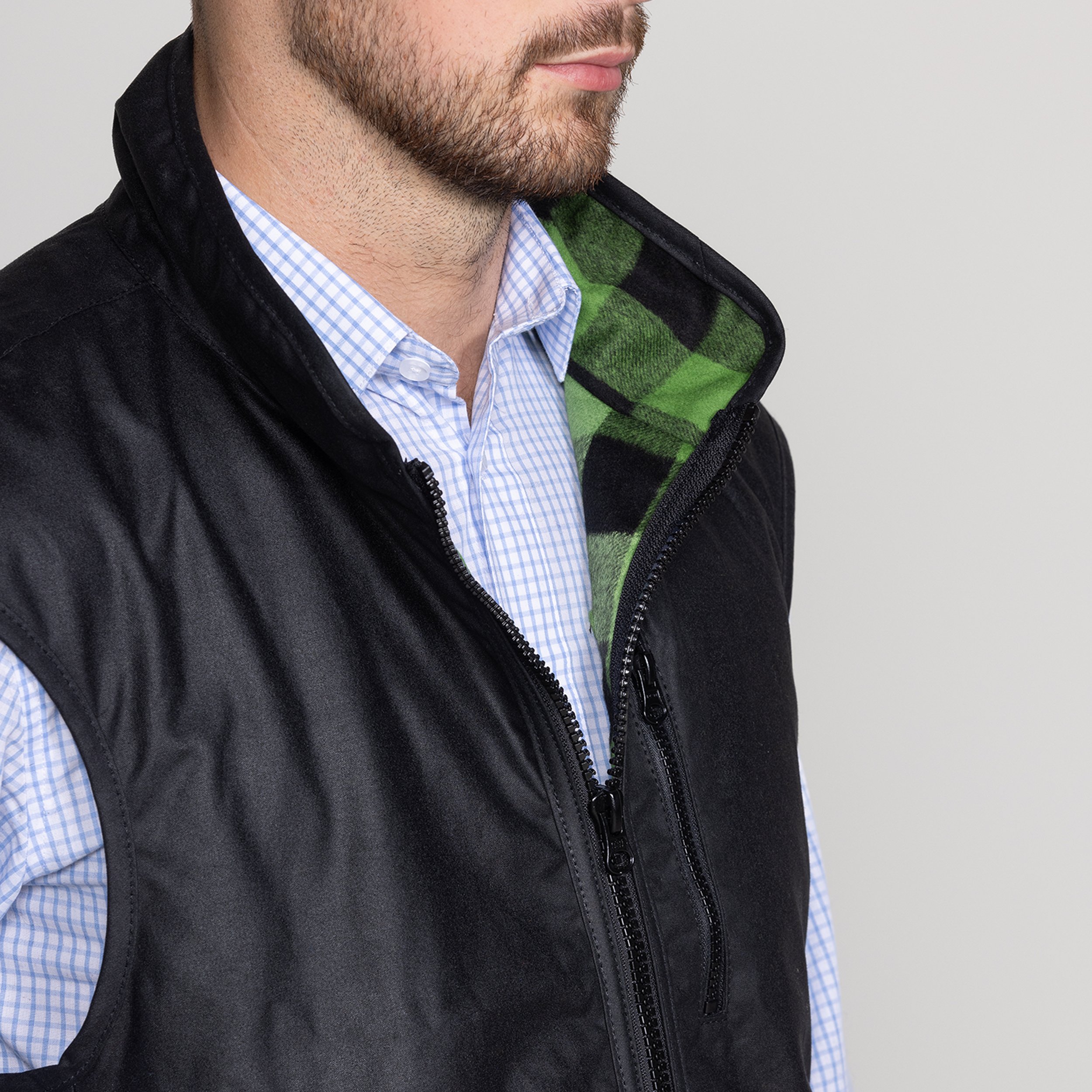Oilskin Wool Lined Province Vest