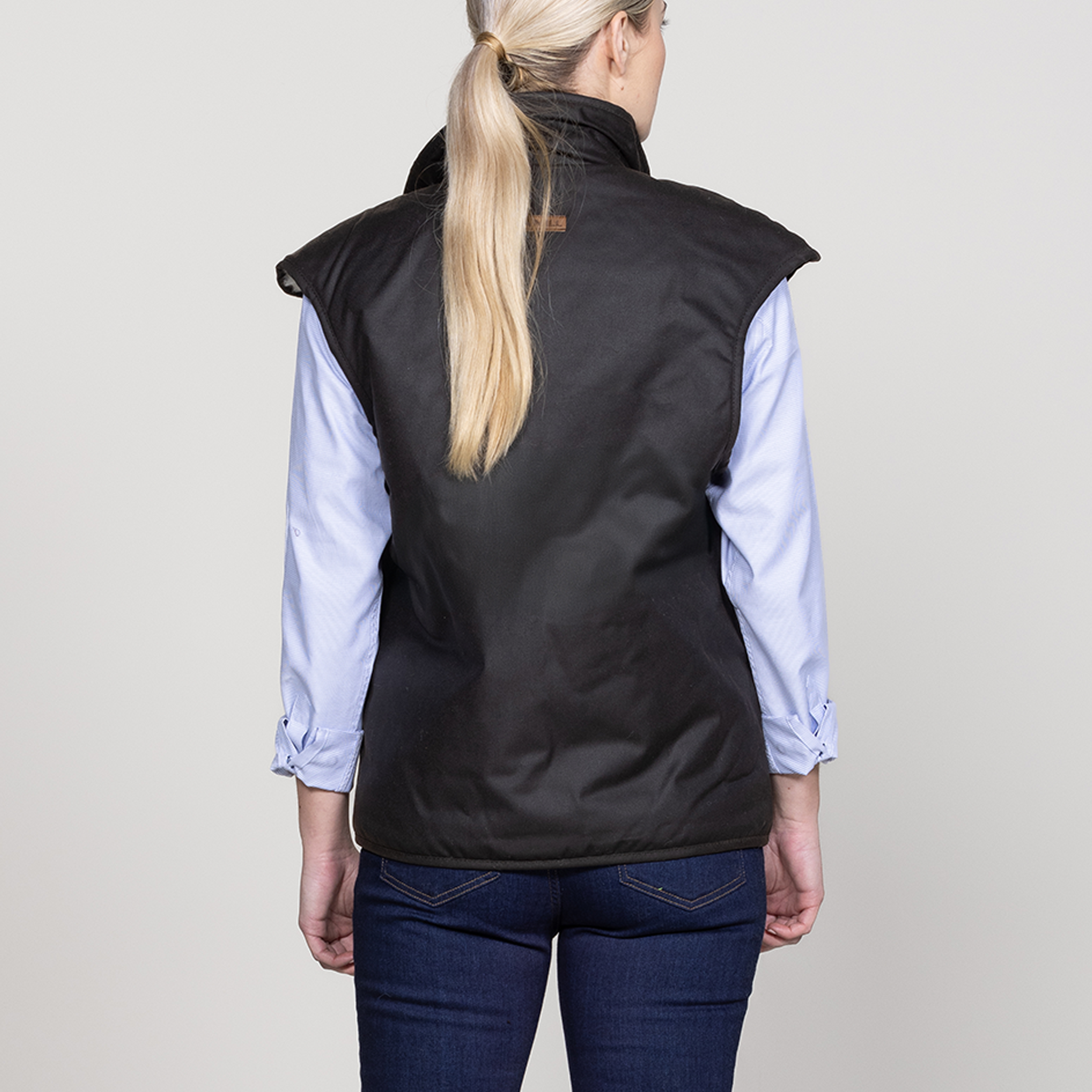 Oilskin Brown Shearling Lined Vest (no tail)