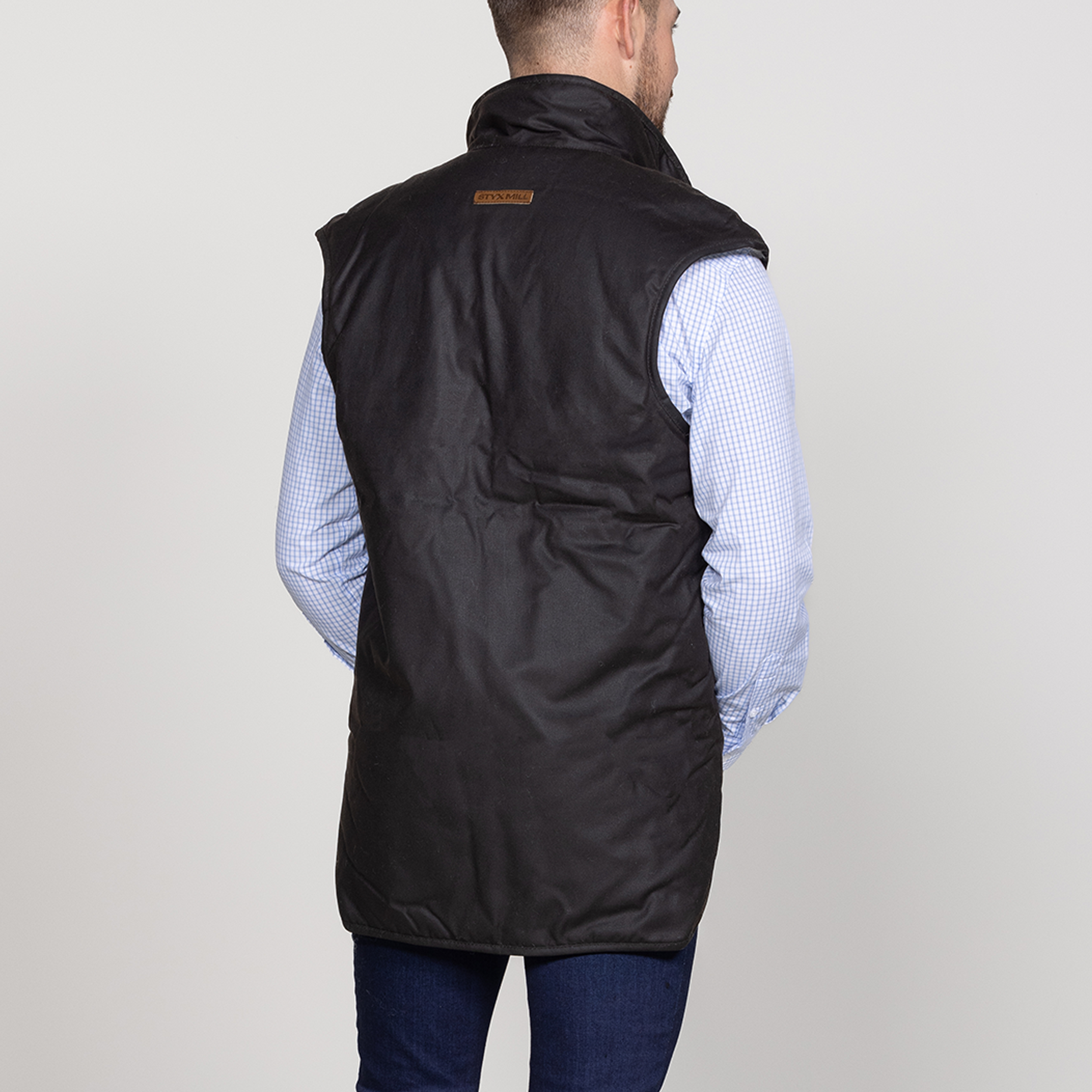 Oilskin Brown Shearling Lined Vest