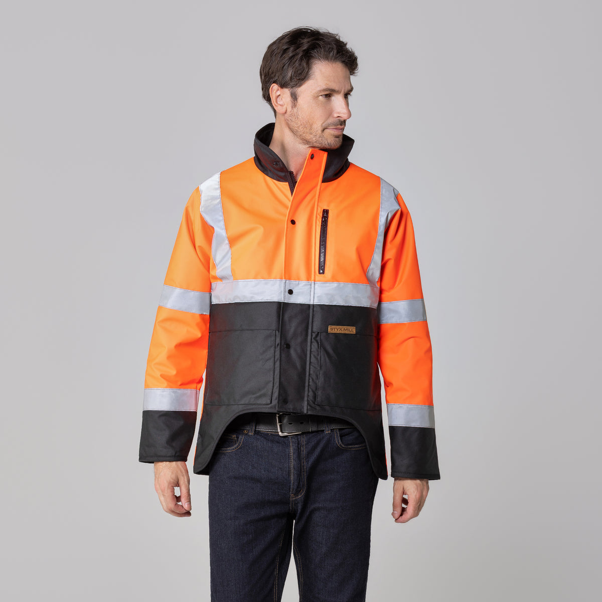Oilskin AU Rail Hi Vis Lined Jacket