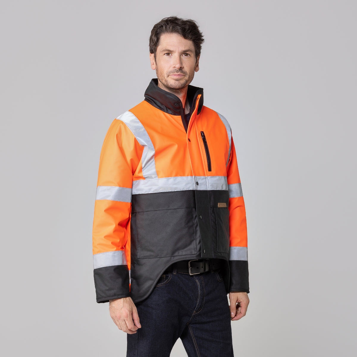 Oilskin AU Rail Hi Vis Lined Jacket