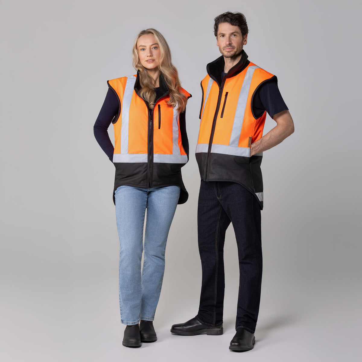 Oilskin Hi Vis Fur Lined Vest