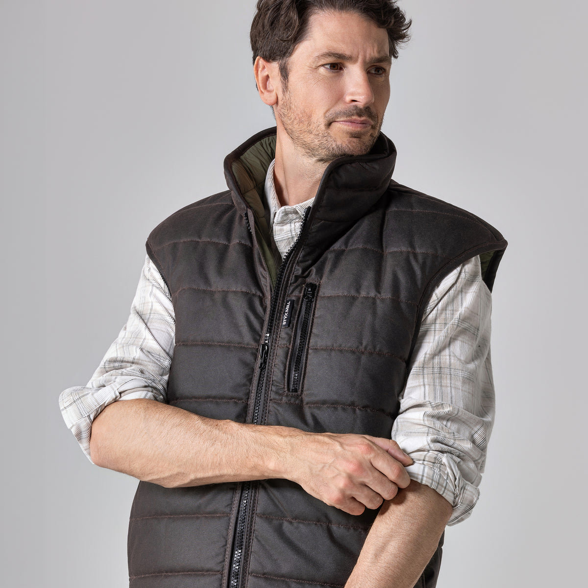 Oilskin Thermal Wool Loft Puffer Vest