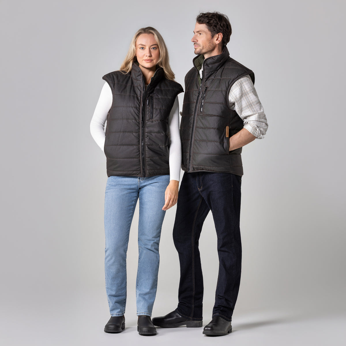 Oilskin Thermal Wool Loft Puffer Vest