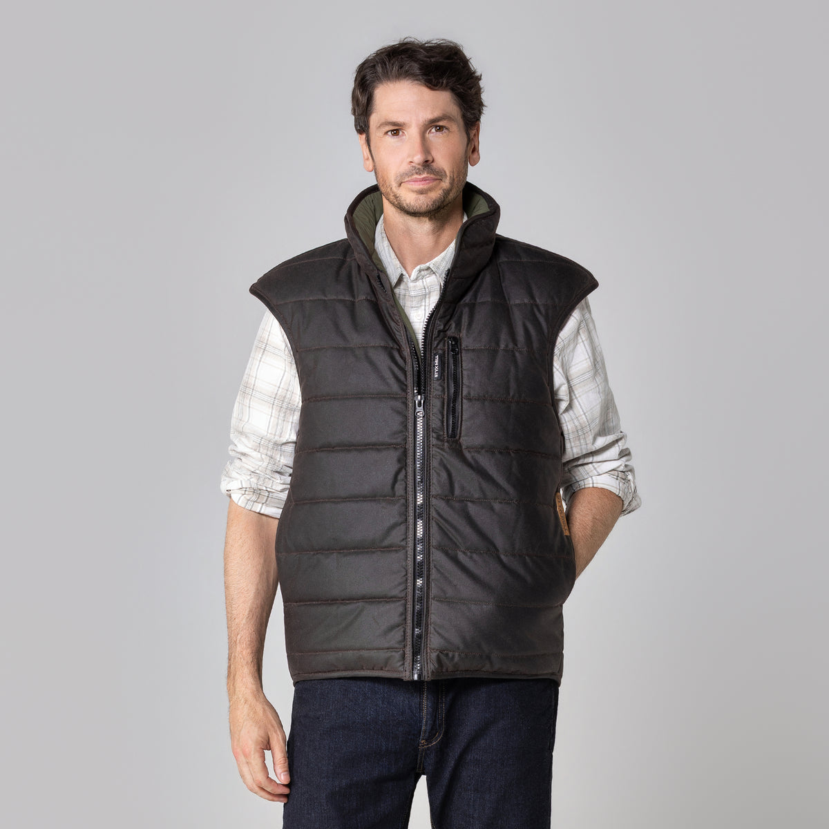 Oilskin Thermal Wool Loft Puffer Vest