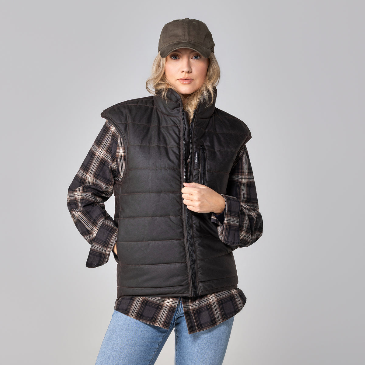 Oilskin Thermal Wool Loft Puffer Vest