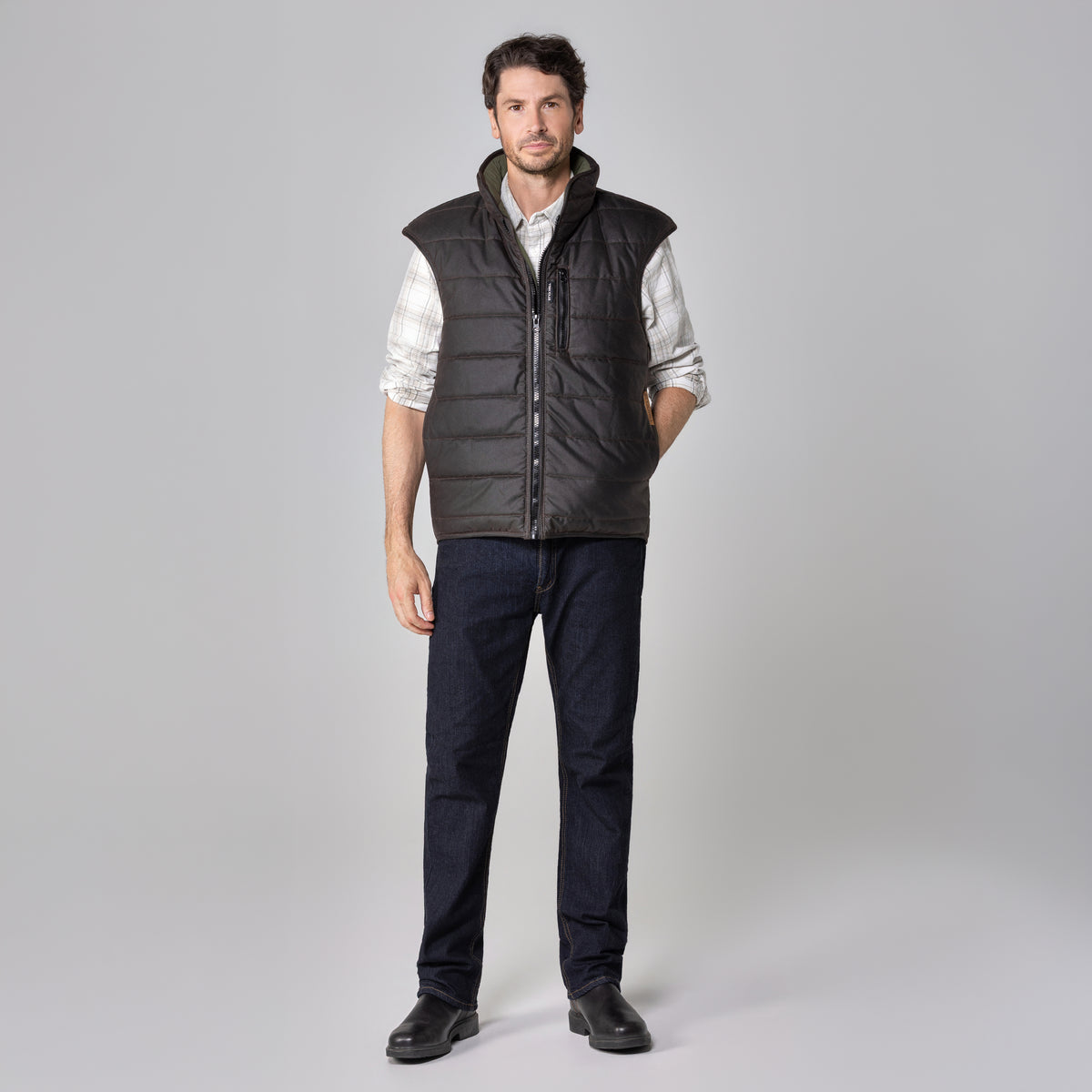 Oilskin Thermal Wool Loft Puffer Vest