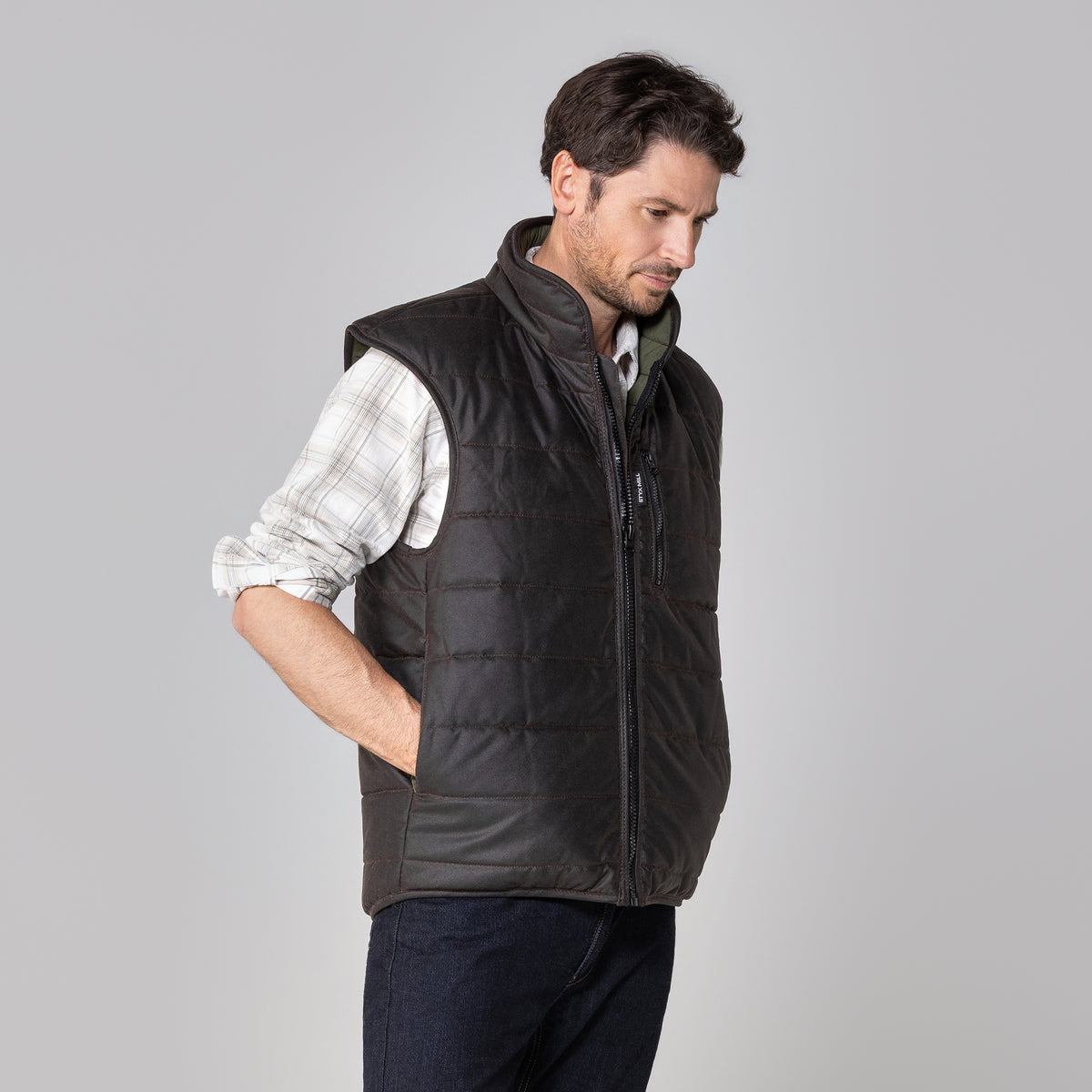 Oilskin Thermal Wool Loft Puffer Vest