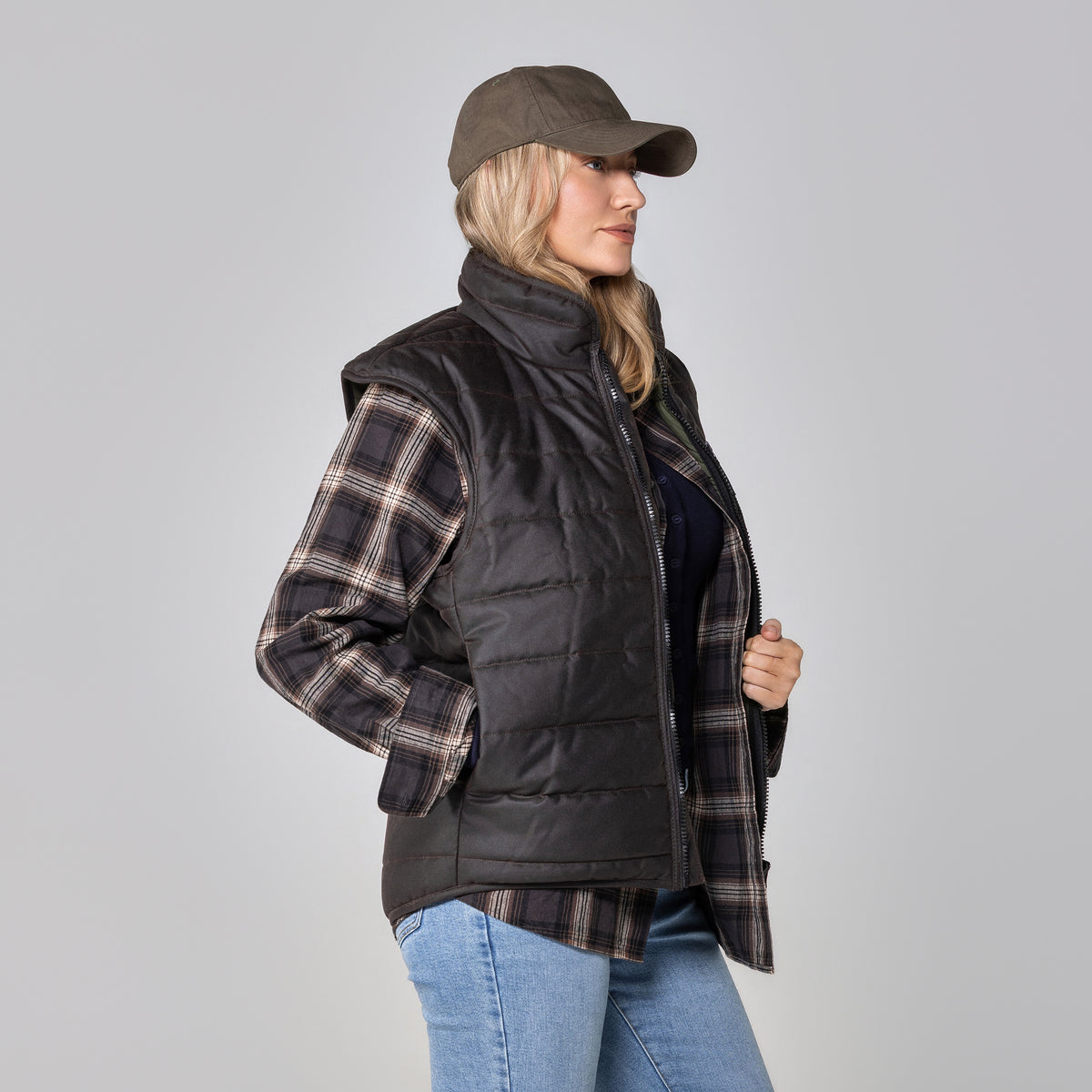 Oilskin Thermal Wool Loft Puffer Vest