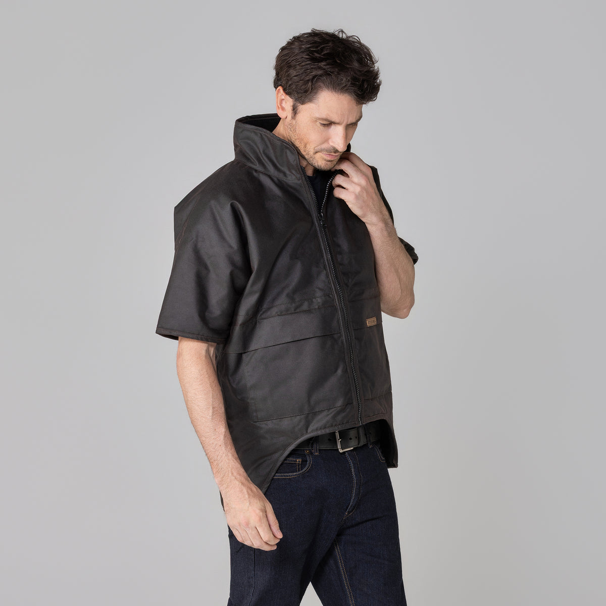 Oilskin Brown Short Sleeve Classic Jacket
