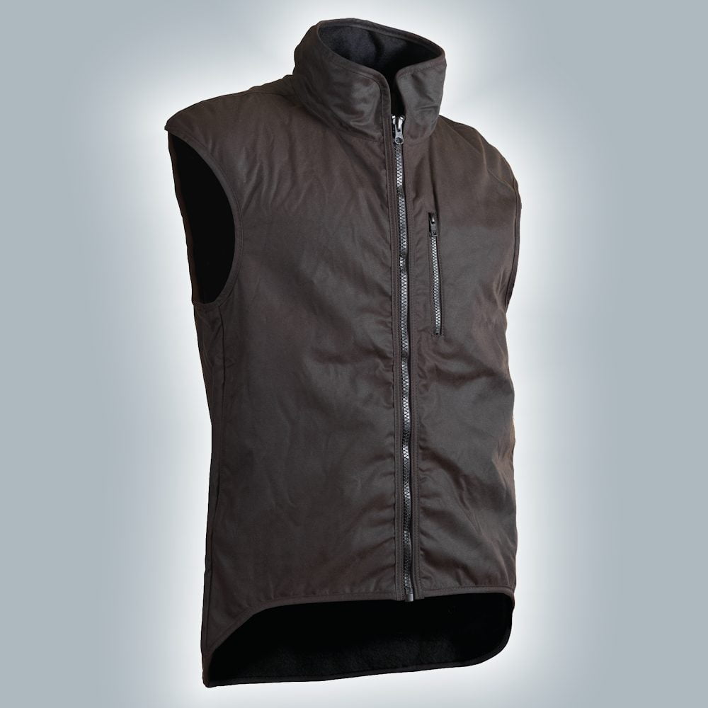 Oilskin Wax Woollined Vest; NZ Made Quality Styx Mill