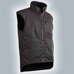 NZ Made Oilskin Wax Vest Brown